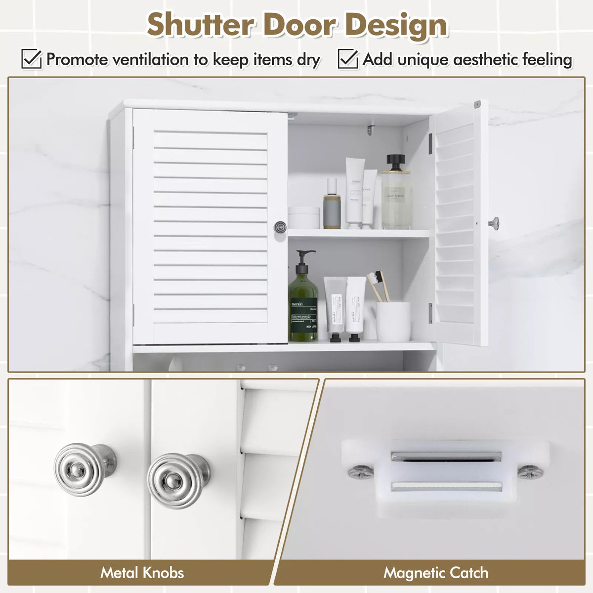 Over-The-Toilet Storage Cabinet Freestanding Toilet Rack Bathroom Space Saver