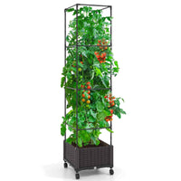 1.7M Indoor Outdoor Adjustable Raised Garden Bed on Wheels, Self-Watering System