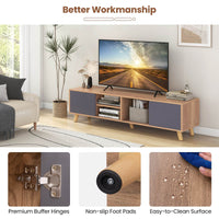 TV Stand for TVs up to 65" Modern Rustic TV Cabinet Home Entertainment Center