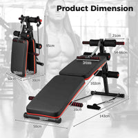 4 Position Adjustable Metal Multifunctional VersatileSit up Bench for Home, Gym