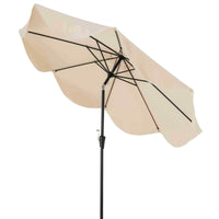 2.8M Patio Umbrella w/Crank Handle, 2-Tier Market Table Sun-Protective Umbrella