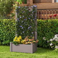 Self-Watering Raised Garden Bed Planter Box with 3-Height Trellis 76x45x150 cm