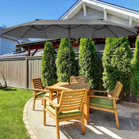 4.7M Outdoor Extra Large Double-Sided Patio Umbrella, Ideal for Poolside, Garden