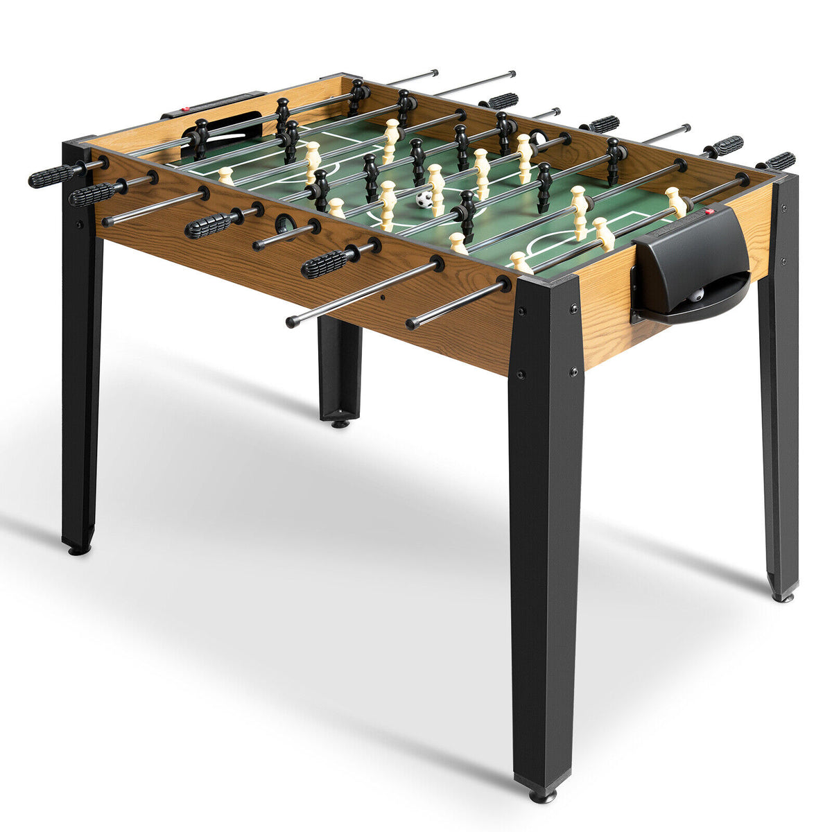 Height-Adjustable Foosball Soccer Table w/ 2 Balls & A Point Counter for Home