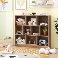 8/10 Cube 3-Tier Bookshelf Storage Organizer Wood Display Shelf Living Room