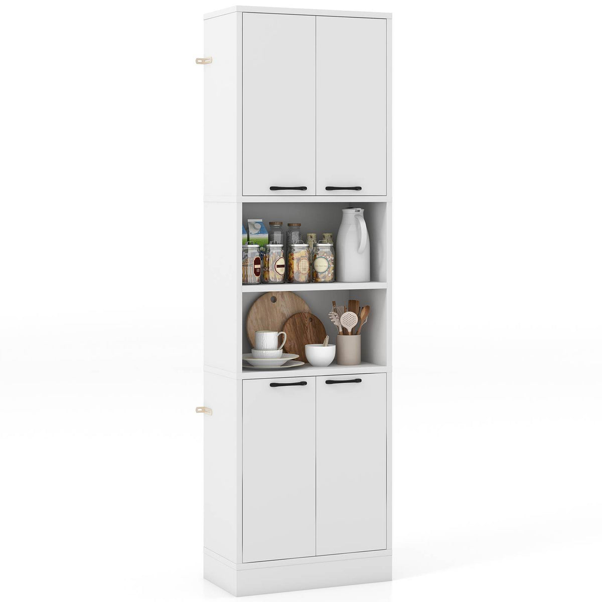 190CM Tall Kitchen Pantry Cabinet Freestanding Cupboard Storage Buffet Sideboard