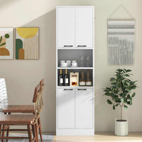 190CM Tall Kitchen Pantry Cabinet Freestanding Cupboard Storage Buffet Sideboard