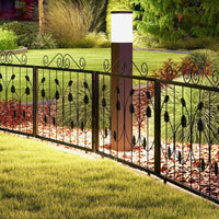 8PCS Metal Garden Flower Fence Outdoor Animal Barrier Panel Edging Rustproof