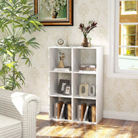 3-tier Bookshelf Home Open-back Storage Shelf Bookcase 1-Piece Storage Units