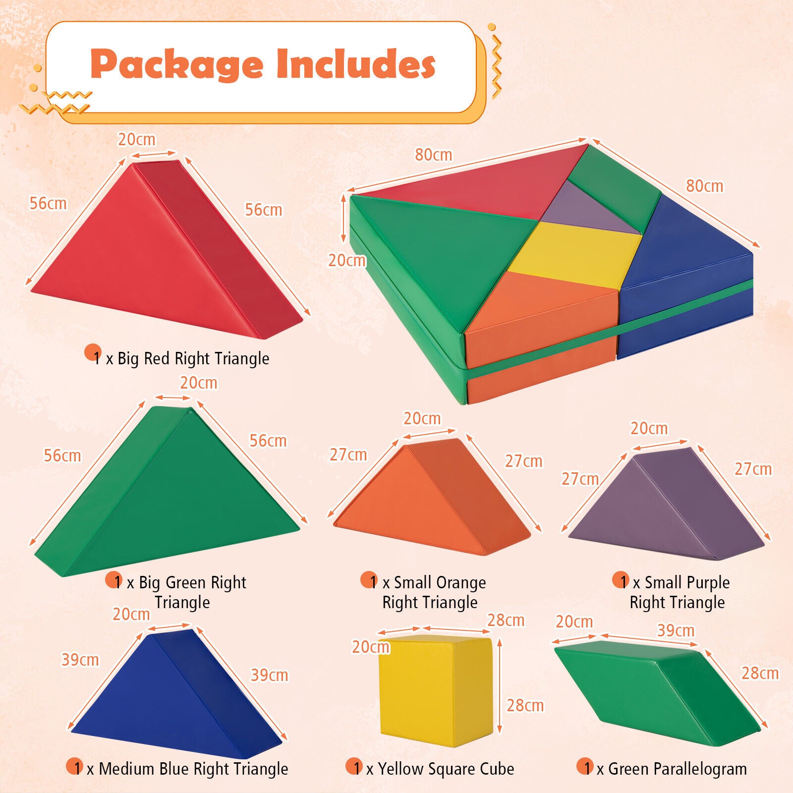 7 piece activity block hot sale set