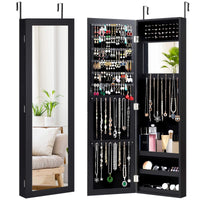 Wall/Door Mounted Jewelry Cabinet Full Length Mirror Jewelry Armoire