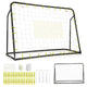 2-in-1 Kids Soccer Rebounder, 1.9m x 1.2m Adjustable Soccer Goal Set for 6+ Kids