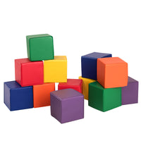 12-Piece 20cm PU Foam Big Building Blocks Colorful Soft Blocks Play Set For Kids