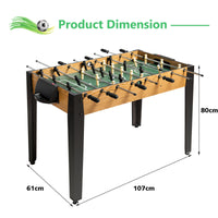 Height-Adjustable Foosball Soccer Table w/ 2 Balls & A Point Counter for Home