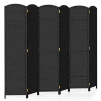 6-Panel Folding Room Divider Tall Privacy Screen Freestanding Wall Divider