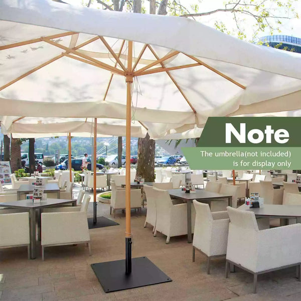 Giantex 63cm Patio Umbrella Base 19kg Outdoor Umbrella Holder with 4 Adjustable Footpads