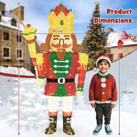 1.8M Pre-lit Christmas Nutcracker King w/ Crown & Scepter Xmas Decor w/ 236 LEDs