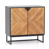 Sideboard Buffet Cabinet with Storage Console Table Modern Accent Cabinet Black