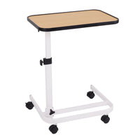 Portable Overbed Table Bedside Table Adjustable Multi-angle w/ Universal Wheels