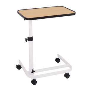 Portable Overbed Table Bedside Table Adjustable Multi-angle w/ Universal Wheels