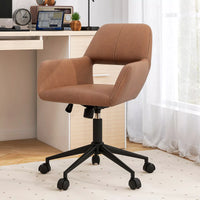 Leathaire Home Office Chair Adjustable Swivel Task Chair Computer Chair