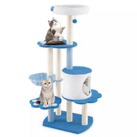 Tall Modern Cat Tree Tower w/ Sisal Scratching Posts for Kitten and Adult Cat