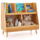 5-Cube Kids Bookshelf and Toy Organiser Wooden Storage Bookcase w/ Wood Legs