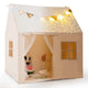 Kids Play Tent Large Toddler Playhouse Gift w/Star Lights & Padded Mat