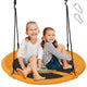 100cm Saucer Tree Swing with Adjustable Ropes and Carabiners for Kids