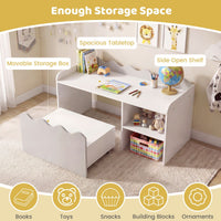 Scalloped Kids Bookshelf and Toy Storage Organizer for Bedroom
