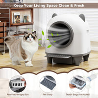 Self-Cleaning Cat Litter Box with Safety Sensors and App Contro
