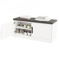 Shoe Bench with Cushion Farmhouse Shoe Bench with Storage