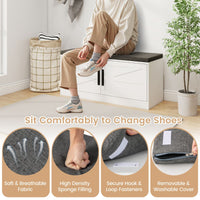 Shoe Bench with Cushion Farmhouse Shoe Bench with Storage