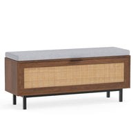 Shoe Storage Bench with Padded Cushion for Hallway Bedroom