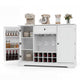 120cm Sideboard Cabinet with Door Shelves Wine Rack and Drawer for Kitchen