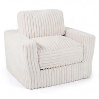 Furry Boneless Couch with Removable Cover and Pillow