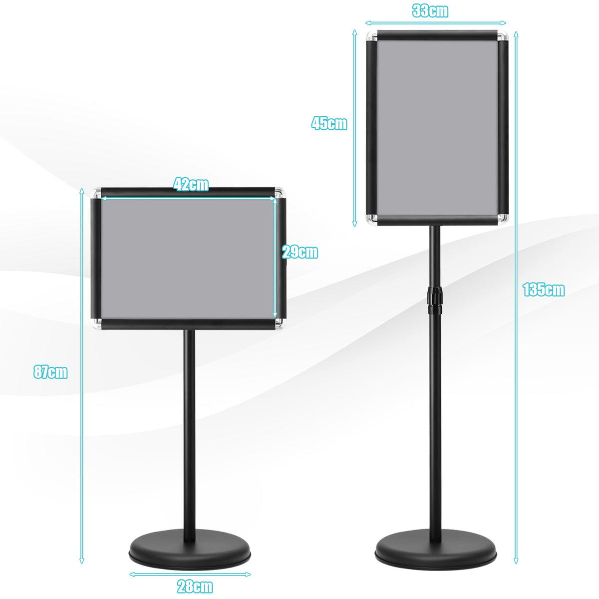 Giantex Floor Poster Stand Stand Height Adjustable