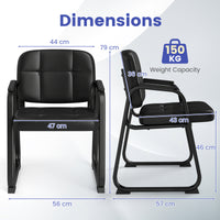 Office Reception Chairs with Padded Armrests Set of 2/4