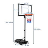 Basketball Hoop Outdoor 2.15-2.6M Height Adjustable