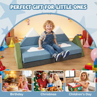 12 Pieces Snow Mountain Theme Toddler Foam Building Fort