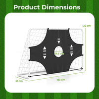 Soccer Goal Set 2-in-1 Football Net with Removable Target Cloth