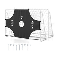 Soccer Goal Set 2-in-1 Football Net with Removable Target Cloth