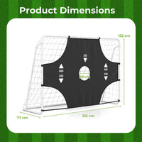 Soccer Goal Set 2-in-1 Football Net with Removable Target Cloth