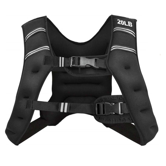 Workout Vest with Adjustable Buckles and Mesh Bag for Exercise