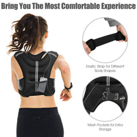 Workout Vest with Adjustable Buckles and Mesh Bag for Exercise