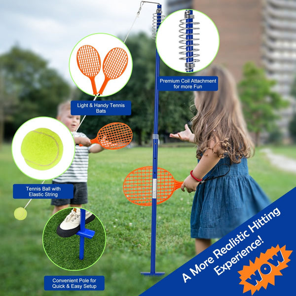 Portable Tetherball Set with Swivel Arm for Beach