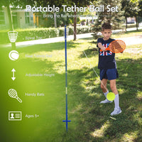 Portable Tetherball Set with Swivel Arm for Beach