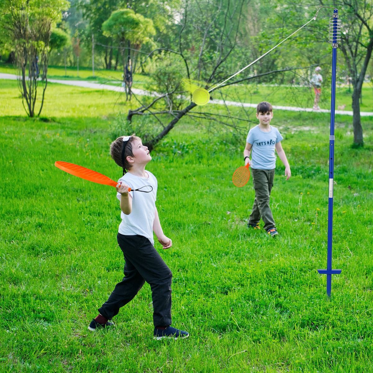Portable Tetherball Set with Swivel Arm for Beach