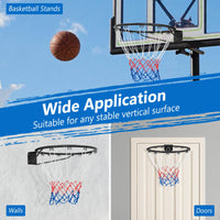Basketball Rim Wall Door All-Weather Hanging Mounted Basketball Hoop w/ Net