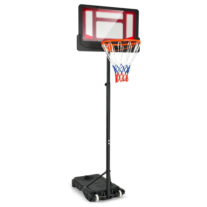 132-251cm Weather-resistance Kids Basketball Hoop with Ball Storage